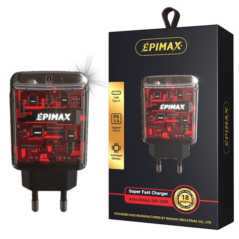 شارژر 35 وات تایپ سی ایپیمکس مدل EPIMAX EU-80 PD 35W