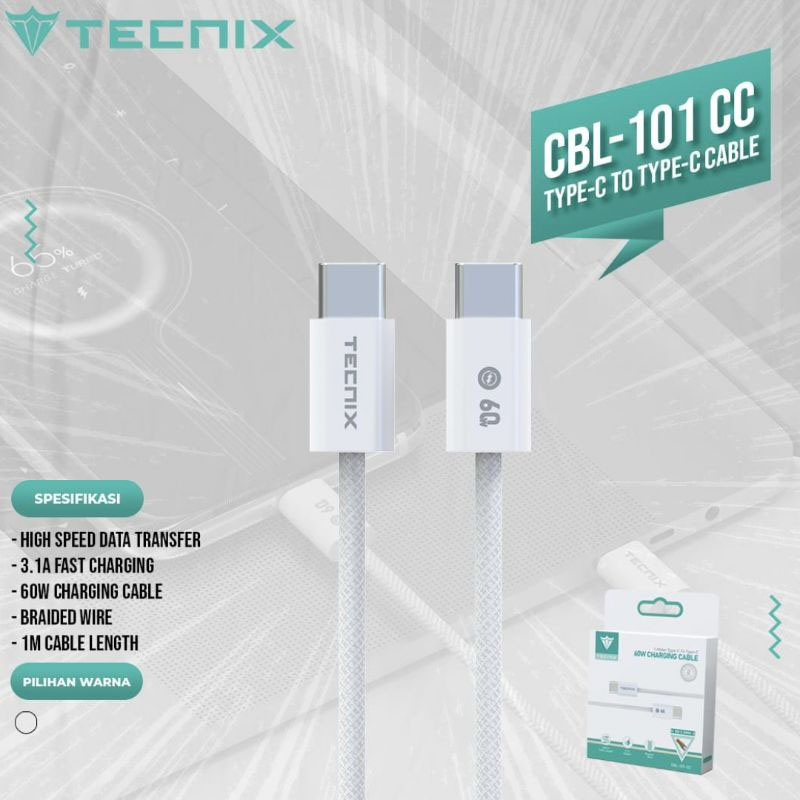 کابل دو سر تایپ سی تکنیکس (TECNIX) مدل CBL-101
