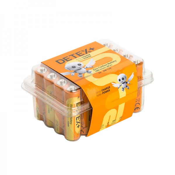 باتری قلمی Detex مدل R6P ZINC با بسته‌بندی 24 عددی